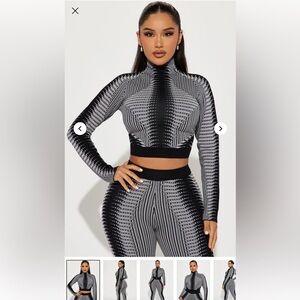 Fashion Nova Monochrome Geometric Leggings